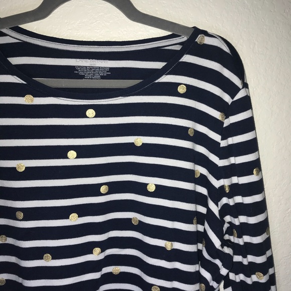Lane Bryant Stripes & Sparkle L/S Top 18/20 GUC - Picture 4 of 5
